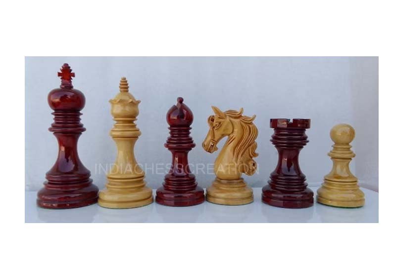 4.5 Luxury Staunton Ebony Wood & Boxwood Chess Pieces 