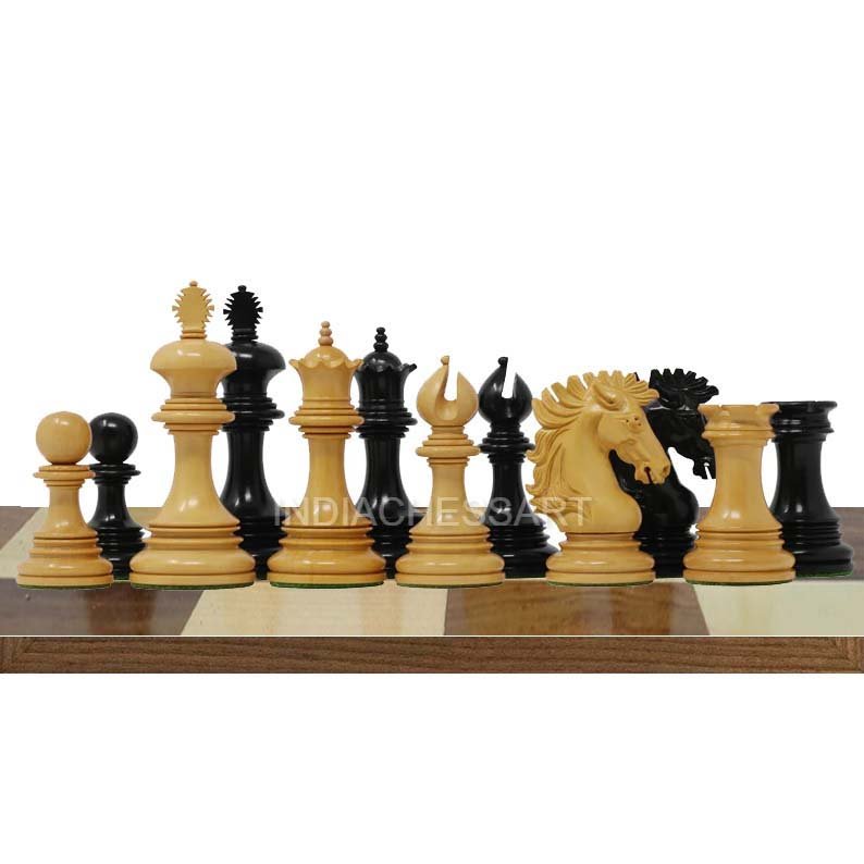  Reproduced Vintage 1930 German Knubbel Analysis Chess Pieces in  Stained Crimson and Boxwood - 3 King : Handmade Products